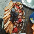 Шашлык курица и овощи гриль