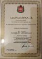 Благодарность Губернатора Челябинской области