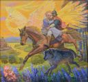 Царевич и волк, холст, масло, 80 х 85, 2015 год