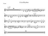 Пример нотной записи вокальной партии, начиная с 1:05, I Got Rhythm в исполнении Nikki Yanofsky
https://youtu.be/t7Sexaul-M8?t=65