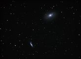 Галактики М81, М82 и NGC3077 в созвездии Большой медведицы. Примеры фоторабот к курсу астрономии.