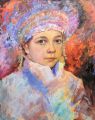 Живопись, масло. Царевна лебедь ( девчёнка из нашего подъезда)